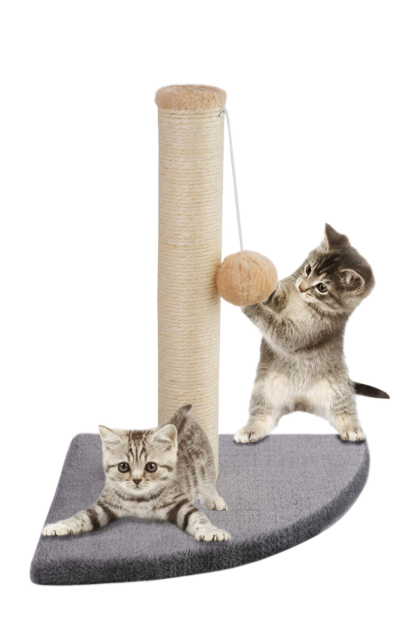 ADEPTNA Sturdy Durable Pet Cat Kitten Corner Sisal Scratching Pole Post Toy Scratches Play Activity