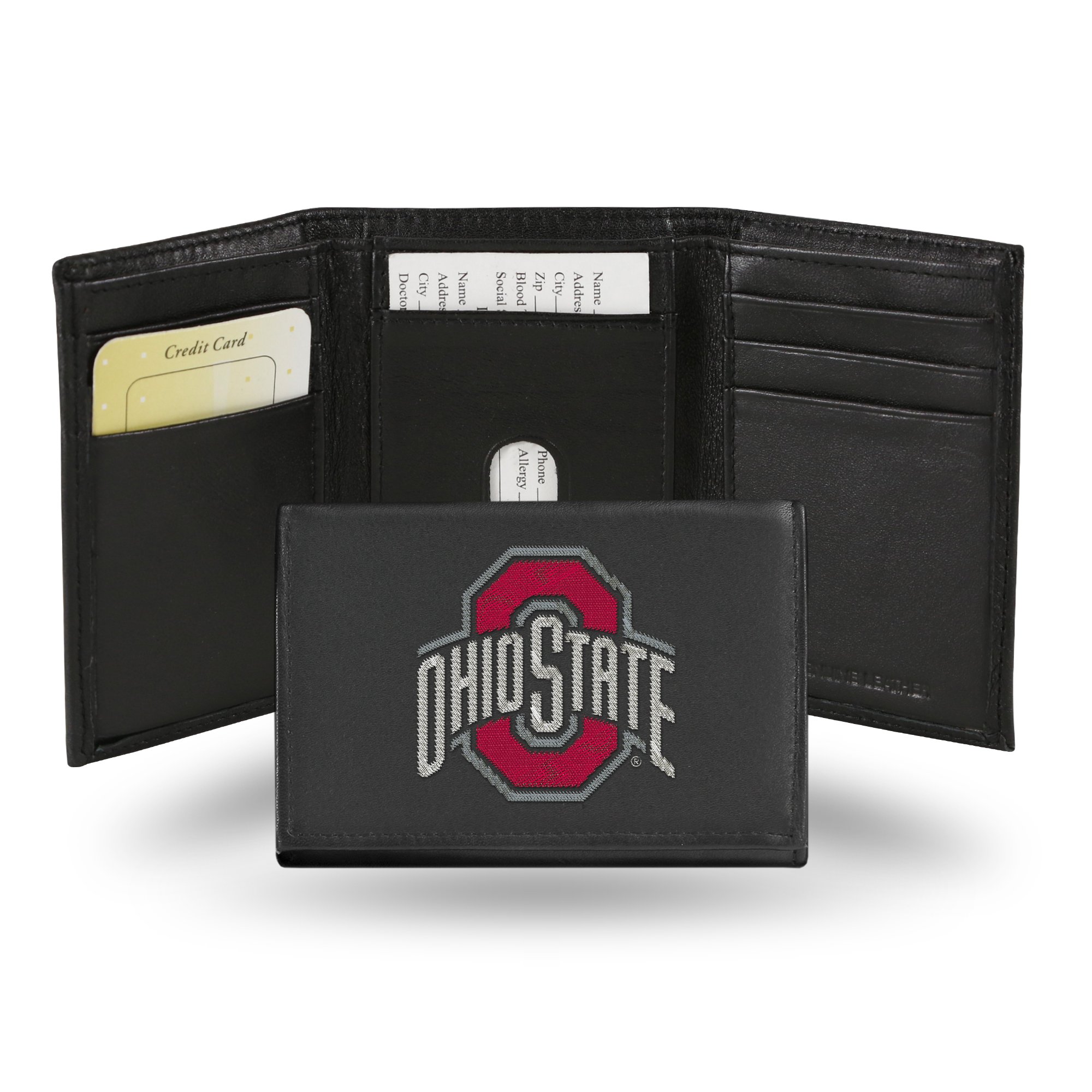 Rico Industries NCAA Ohio State Buckeyes Embroidered Tri-fold Wallet