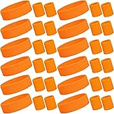 Bememo 36 Pcs Neon Sweatbands Set for Kids 12 Headbands 24 Wristbands Bulk Sports Sweat Bands Athletic for Children Basketball Tennis Running Gym Student Gifts Glow Party