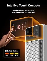 Pelonis 2000W Electric Heater Ceramic Room Fan with 75° Oscillation view 6