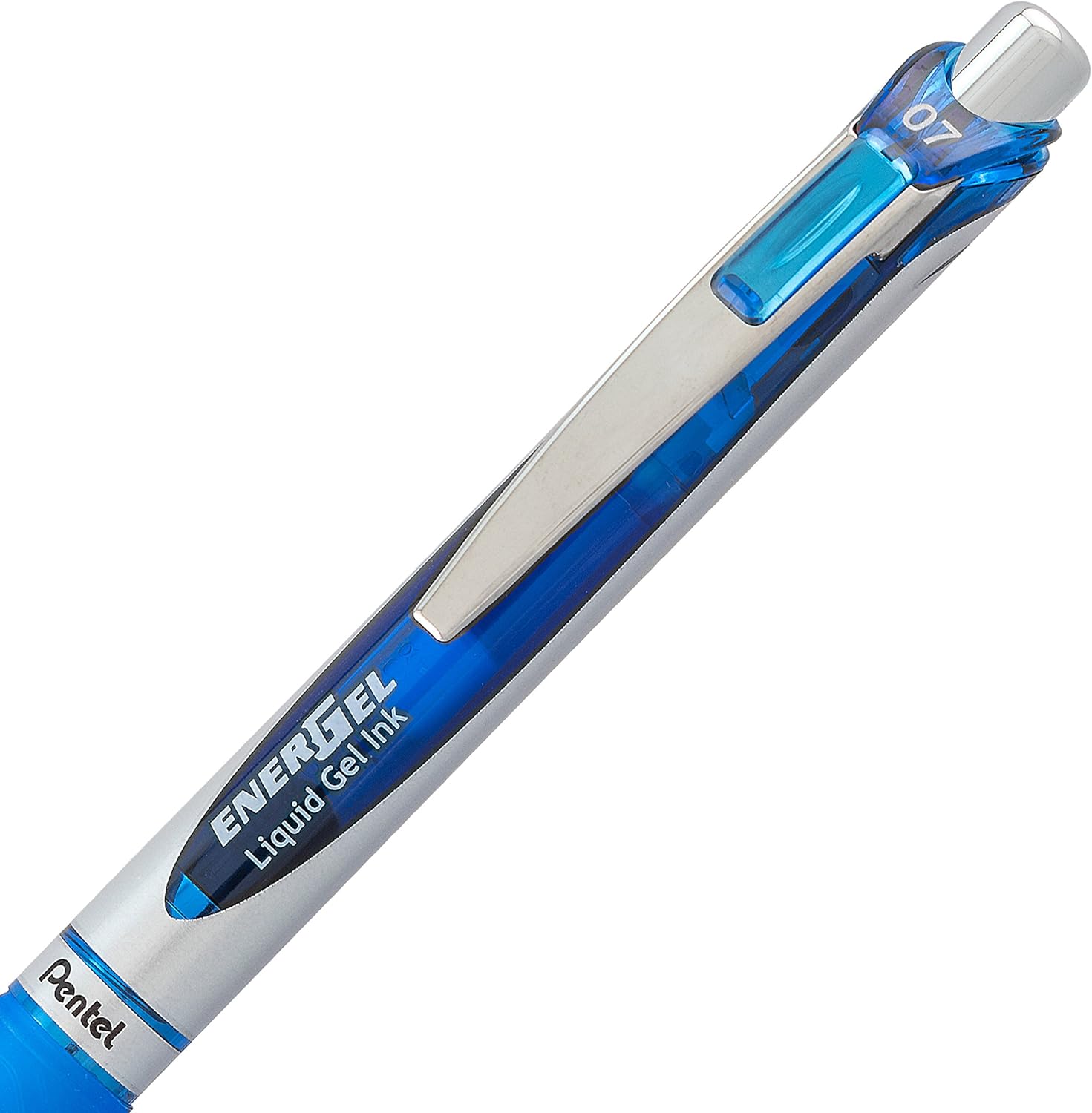 Pentel EnerGel RTX RT Liquid Gel Pen, Med, Metal Tip, 0.7mm, Blue Ink, 12-Pk Window Box of 12 (BL77PC12C1): Office Products