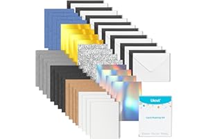 LIKCUT Insert Card Set for S501 Viny Cutter, 16 Pieces with envelopes Insert Cards and Folding Cards, Create Event Cards for Parties, Weddings, Holidays, Scrapbooks & Keepsakes