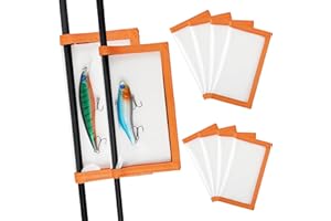 AGOOL Fishing Lure Wraps 5/10 Packs Durable Clear PVC Lure Covers Keeps Fishing Safe Easily See Lures Fishing Hook Covers Bait Storage Keeps Children, Pets and Fishermen Safe from Sharp Hook