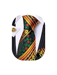 Barry.Wang Christmas Tie for Men with Tie Clip Xmas