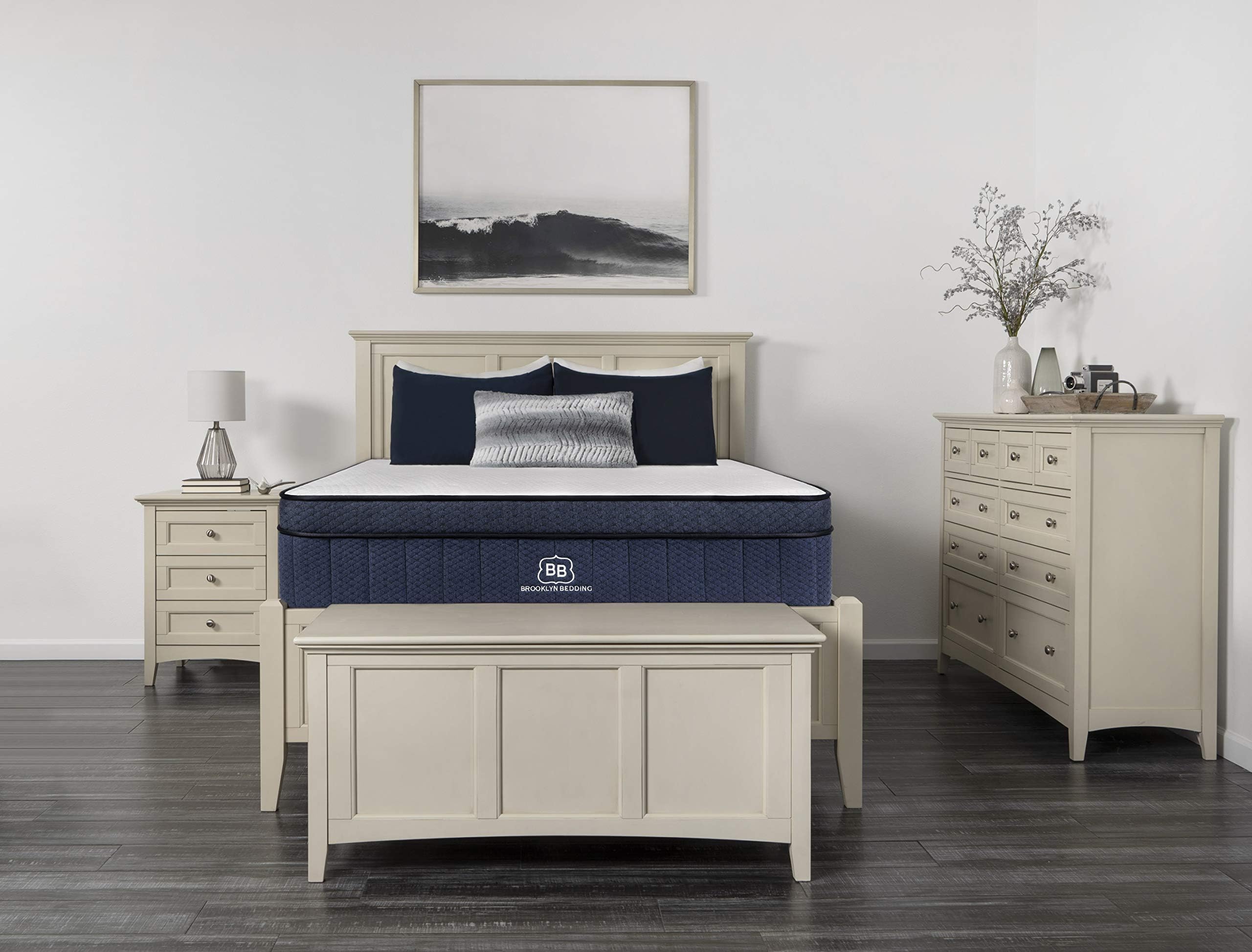 Brooklyn Aurora 13" Luxury Cooling Gel Hybrid Mattress, Full Firm