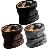 FURTALK 3 Pack Winter Scarf for Men Neck Gaiter Women Face Cover Neck Warmer Cold Weather Thick Warm Scarves