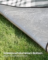 SONGMICS Large Picnic Blanket 195x150cm Waterproof Grey & White Mat view 5
