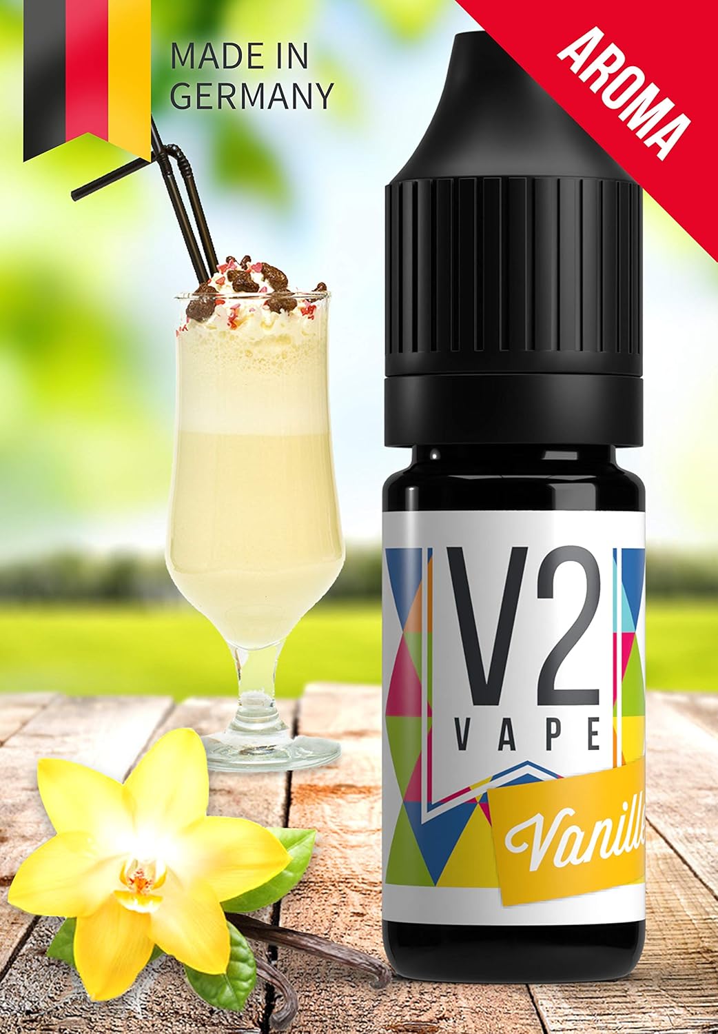V2 Vape Vanille AROMA / KONZENTRAT hochdosiertes Premium LebensmittelAroma zum selber mischen
