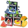 Fantasia Nicotine-Free Hookah, Hookah Shisha Flavors, Tobacco & Nicotine Free, Fruit Variety Pack, 50-Gram (Pack of 3) F3
