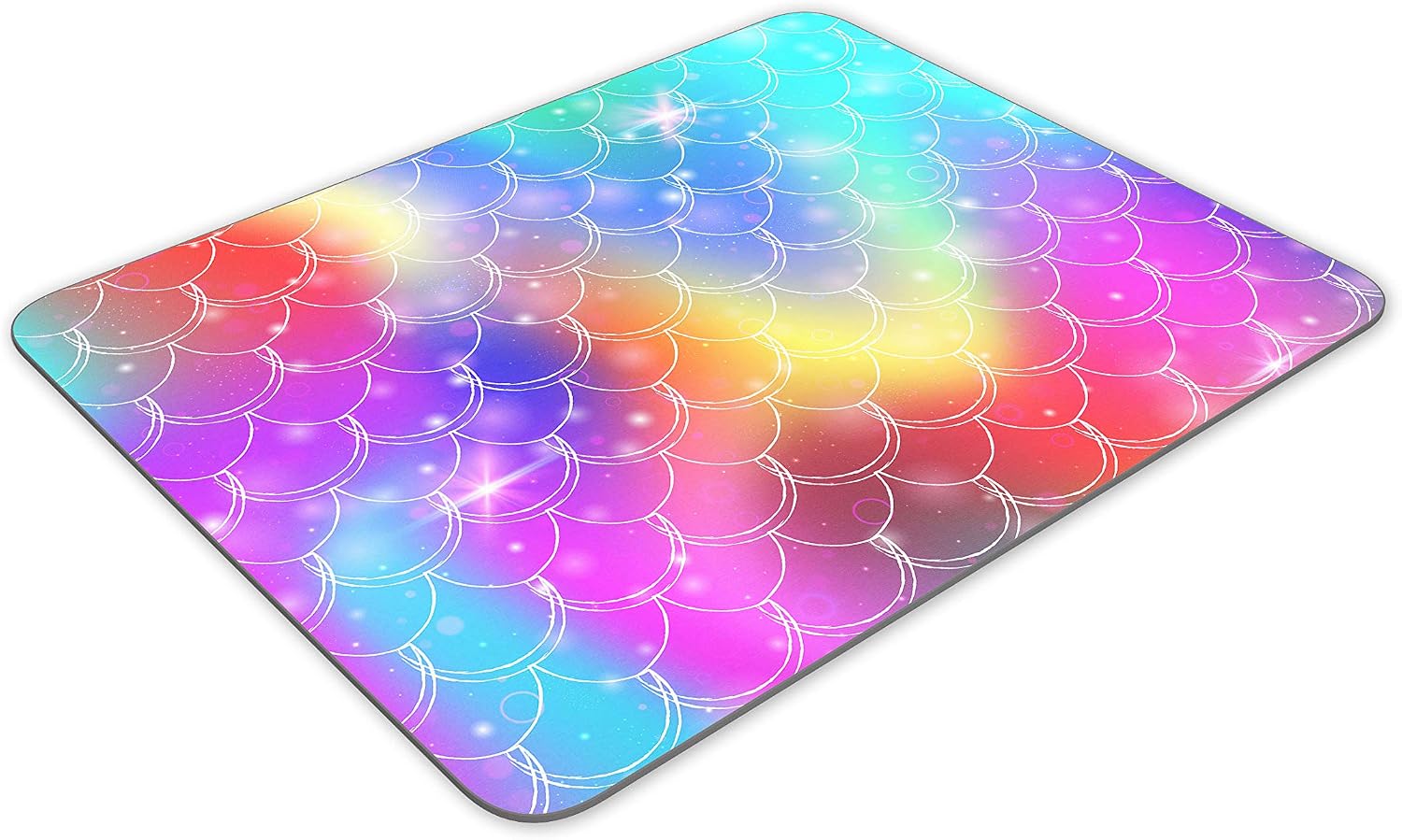 Destination Vinyl Ltd Mermaid's Tail Mermaid Rainbow Glitter Mouse Mat Pad - Fun Computer #14352, Multicolor, 23.5cm x 19.6cm x 5mm - Image 4