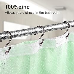 BellRhein Shower Curtain Hooks, Metal Shower Hooks