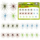 QualyQualy Urchin Bait for Bass Fishing, Creature Urchin Bass Bait | Fuzzy Dice Fishing Lure Soft Plastic Large Urchin Lure for Drop Shot,Wacky Rig,Neko Rig Freshwater Fishing