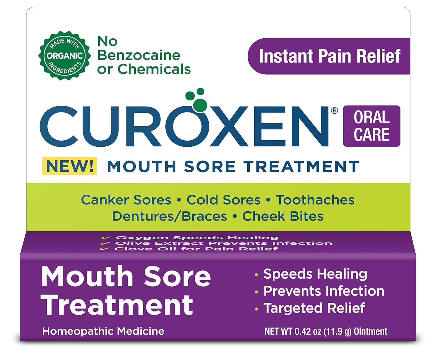 Curoxen Mouth Sore Treatment All Natural Organic - 