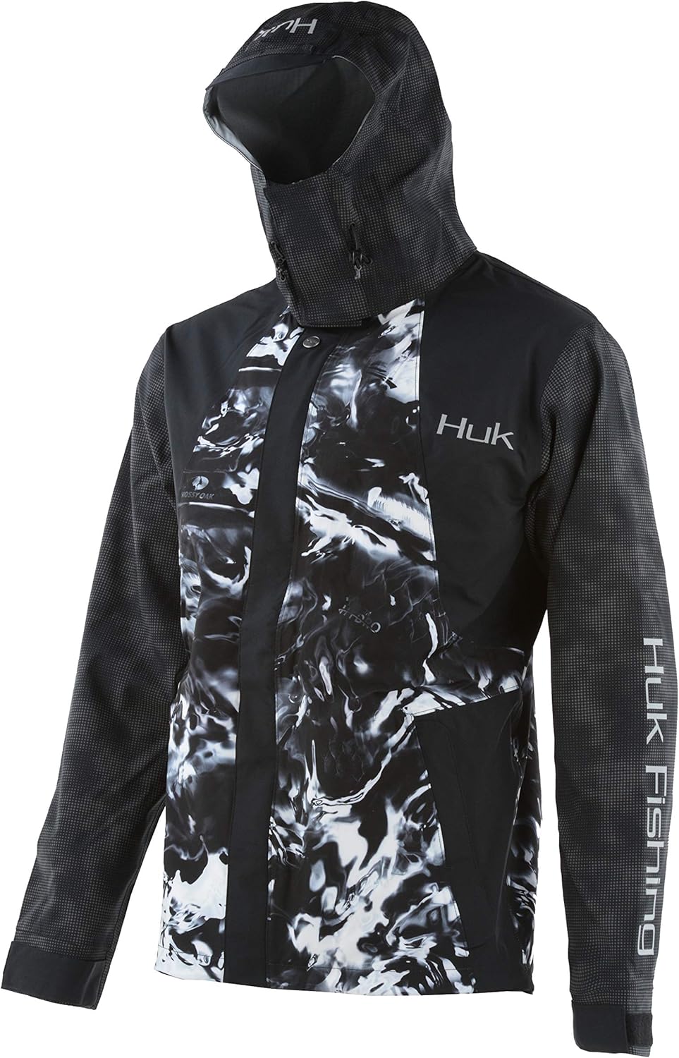HUK Leviathan Men's Rain Bib- Black, Small: Clothing