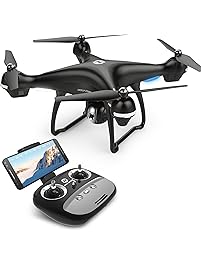Holy Stone GPS FPV RC Drone HS100 with Camera Live Video and GPS Return Home Quadcopter with Adjustable Wide-Angle 720P HD WIFI Camera- Follow Me, Altitude Hold, Intelligent Battery Long Control Range