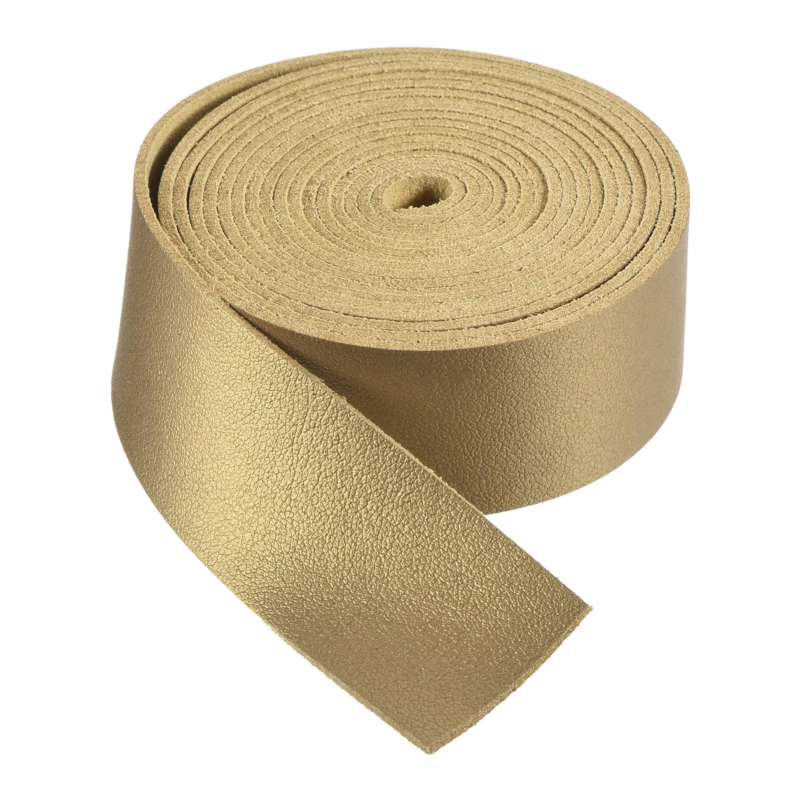 DMiotech Yellow Faux Leather Strap 1 Inch Wide 78 Inch Long Flat Leather Belt Strip 1.3mm Thick Single Sided Cord for Arts Craft DIY, Traction Ropes, Bag Straps