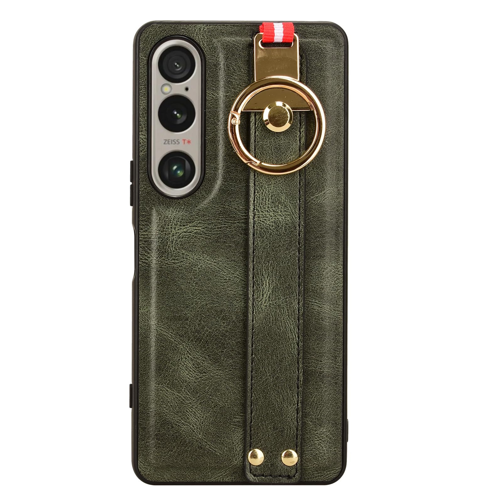EasyShow Case for Sony Xperia 1 VI Case Ultra-thin Dermatoglyph phone case, Sony Xperia 1 VI Ring Wristband Case, Cover for Sony Xperia 1 VI-Green