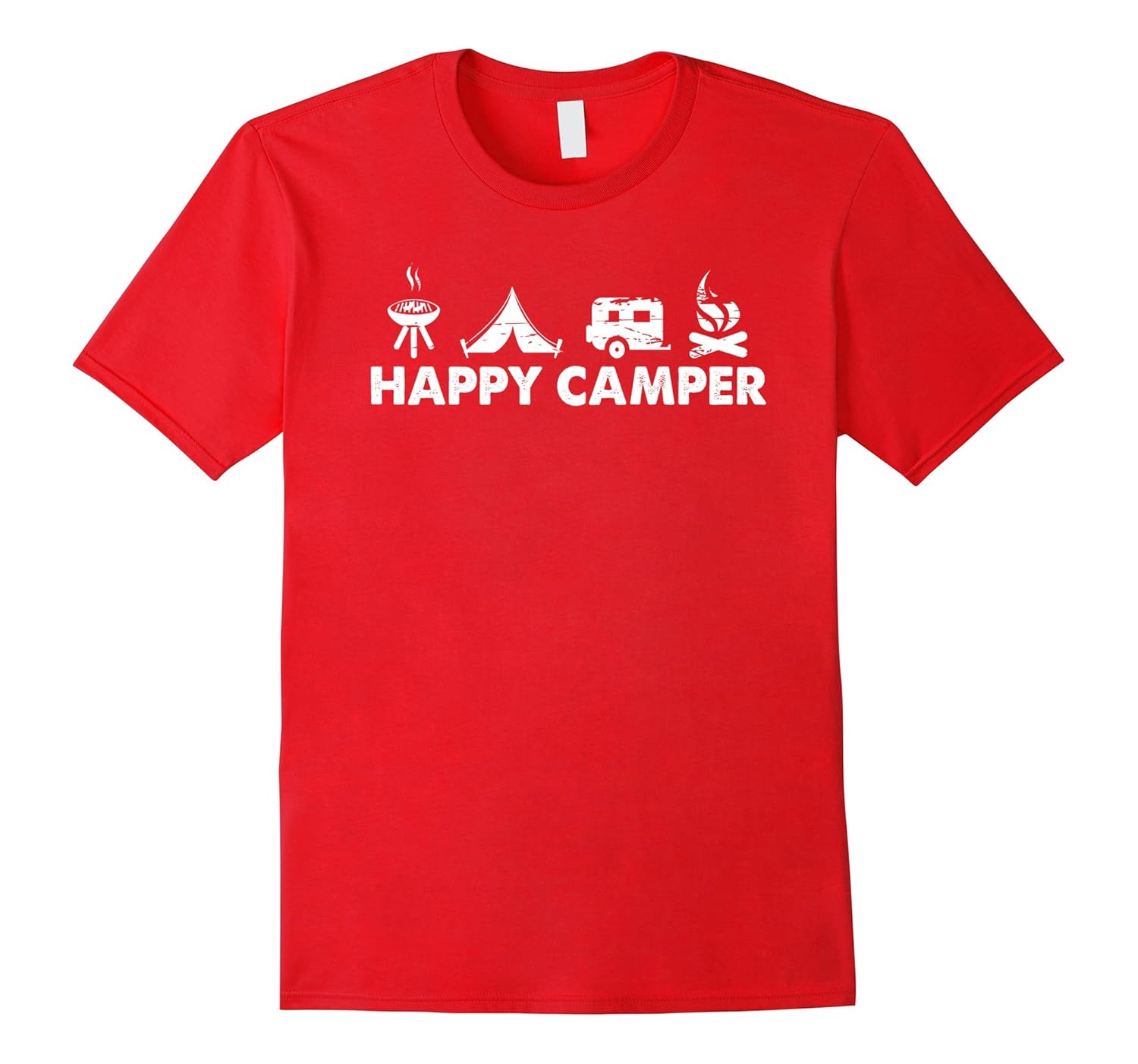 Happy Camper T-Shirt Funny Camping Shirt-ANZ