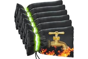 MIXC Outdoor Faucet Cover for Winter - 6 packs 7.09''W x 10.24''H Water Socks Freeze Protection Pipe Insulation Reusable Wate