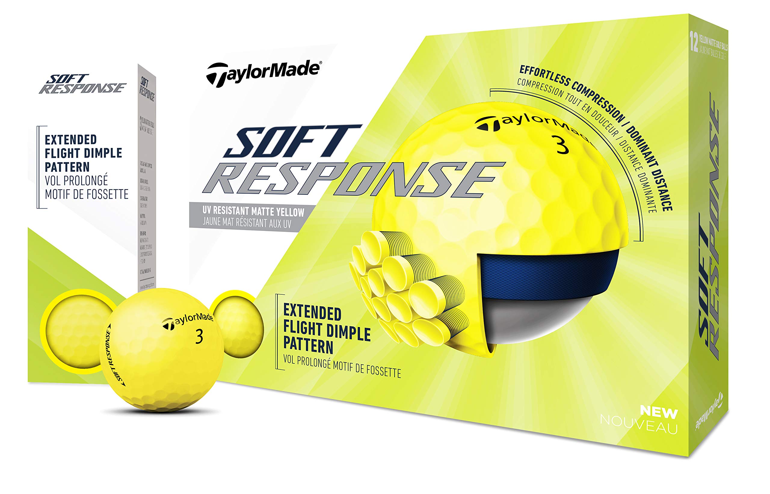 TaylorMade Soft Response Golf Balls (2020 Version), 12-Ball