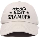 DALIX New Grandpa Hat Est 2022 Fun Gift Embroidered Dad Hat Cotton Cap