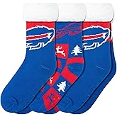 FOCO Women's NFL Team Logo Fan Footy 3-Pack Slipper Socks