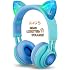Casque Bluetooth Enfant Riwbox CF9 Robot LED Oreilles Chat - Volume 85dB Bleu