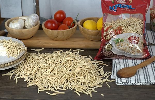 KRAL TRADITIONAL TURKISH EGG NOODLES (ERIŞTE) 250G, NON-GMO, HIGH PROTEIN BEST NOODLE, ALTERNATIVE FOR KLUSKI, FETTUCCINI, TAGLIATELLE, READY FOR COOKING