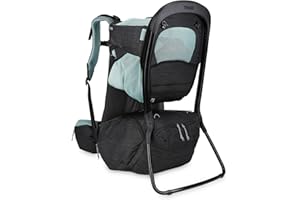 Thule Sapling Child Carrier Backpack - Machine Washable Seat - Self-Standing Frame - Adjustable padded straps for parents - Ergonomic seat with under-leg support for child - UPF 50 Sunshade