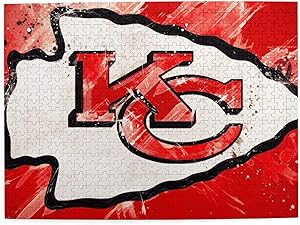 Adamtyler Sports Kan-SAS City Ch-Iefs 500 Piece Large Jigsaw Puzzle for Adults Kids Teens, Funny Gifts Game Popular Wooden Flat Surface Personalized Photo Home Decor Wall Art