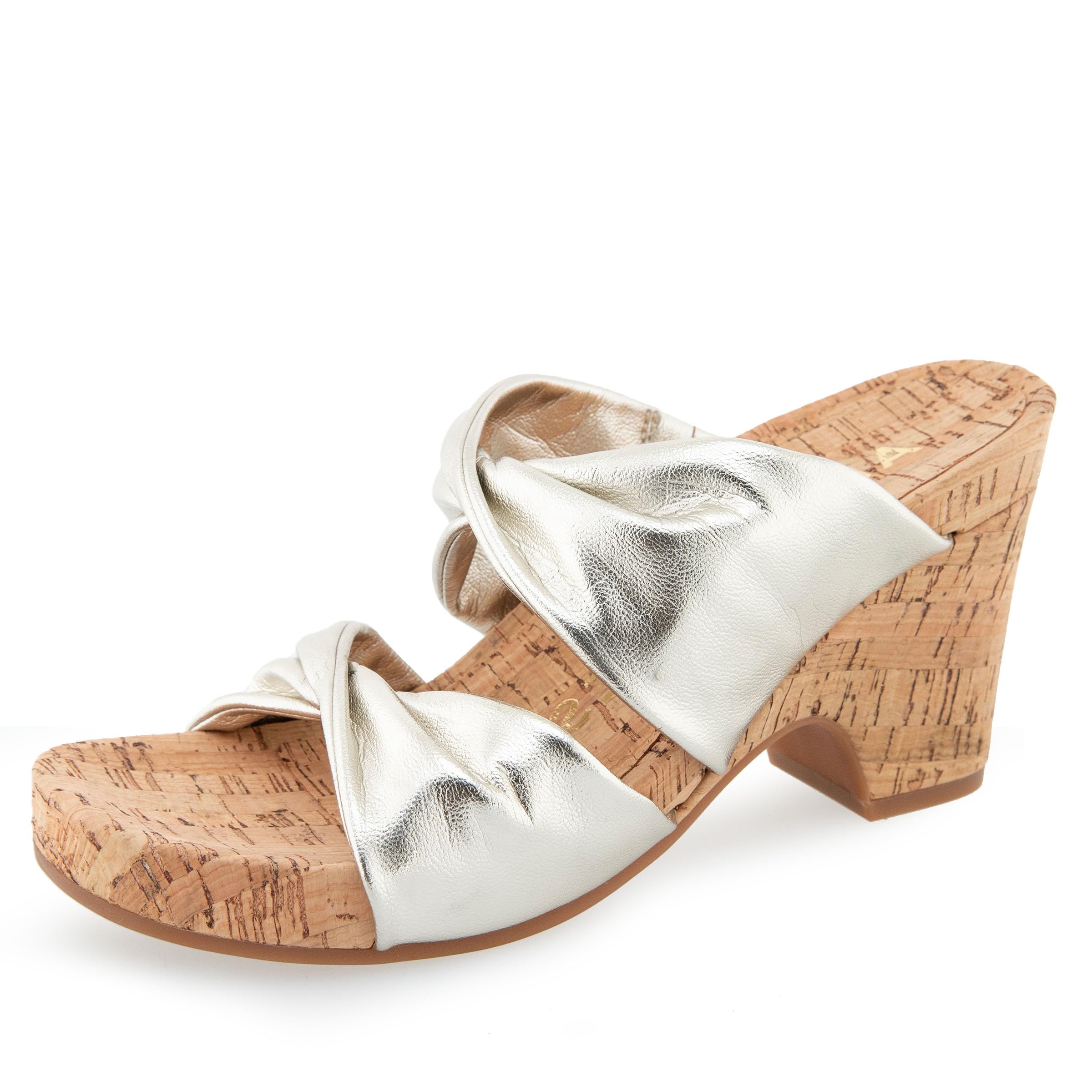 Aerosoles Women’s Mercer Wedge Sandal, Soft Gold PU, 5