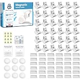 Baby Proof Me Magnetic Child Safety Cabinet Locks, Baby Proofing, 36-Count | Childproof Cabinet Locks, Strong Magnetic Hold, No-Drill Installation, Easy Magnetic Key Access, 9 Keys