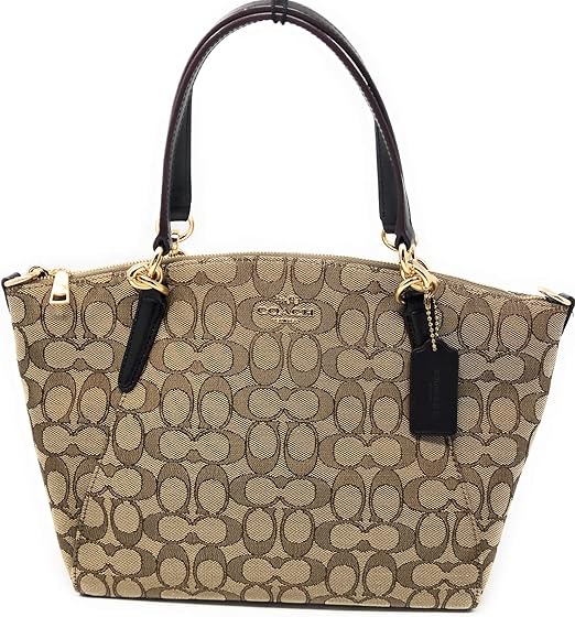 mini kelsey satchel in signature jacquard