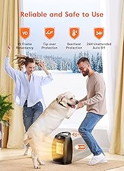 GiveBest Portable Electric Space Heater, 1500W/750W