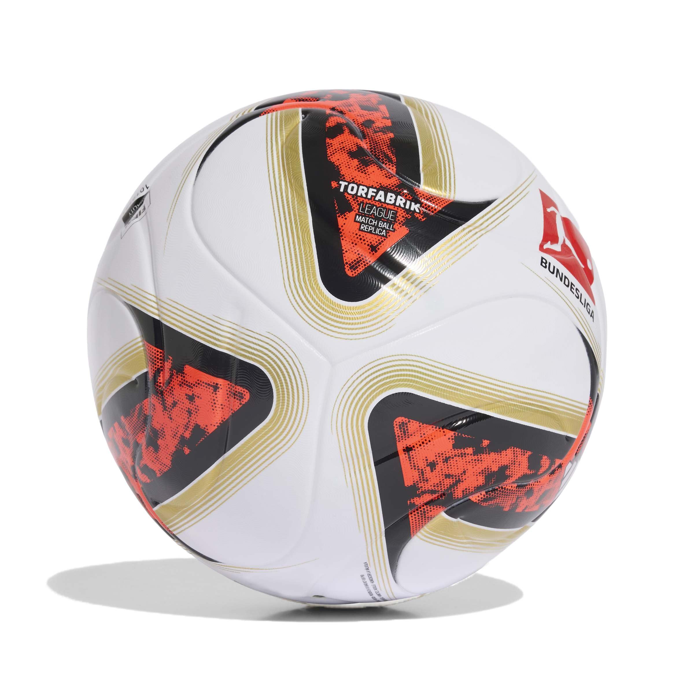 adidas Unisex Bundesliga 26/27 Torfabrik League Recreation Ball, White/Black/solar red, 5 2