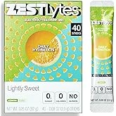 ZestLytes Sugar Free & 0 Calorie Electrolyte Hydration Packets, 40 Sticks Lightly Sweet & Salty Lemon Electrolyte Powder Drink Mix, Daily Liquid Hydration IV Flavors | 5 Vitamins | 5 Electrolytes