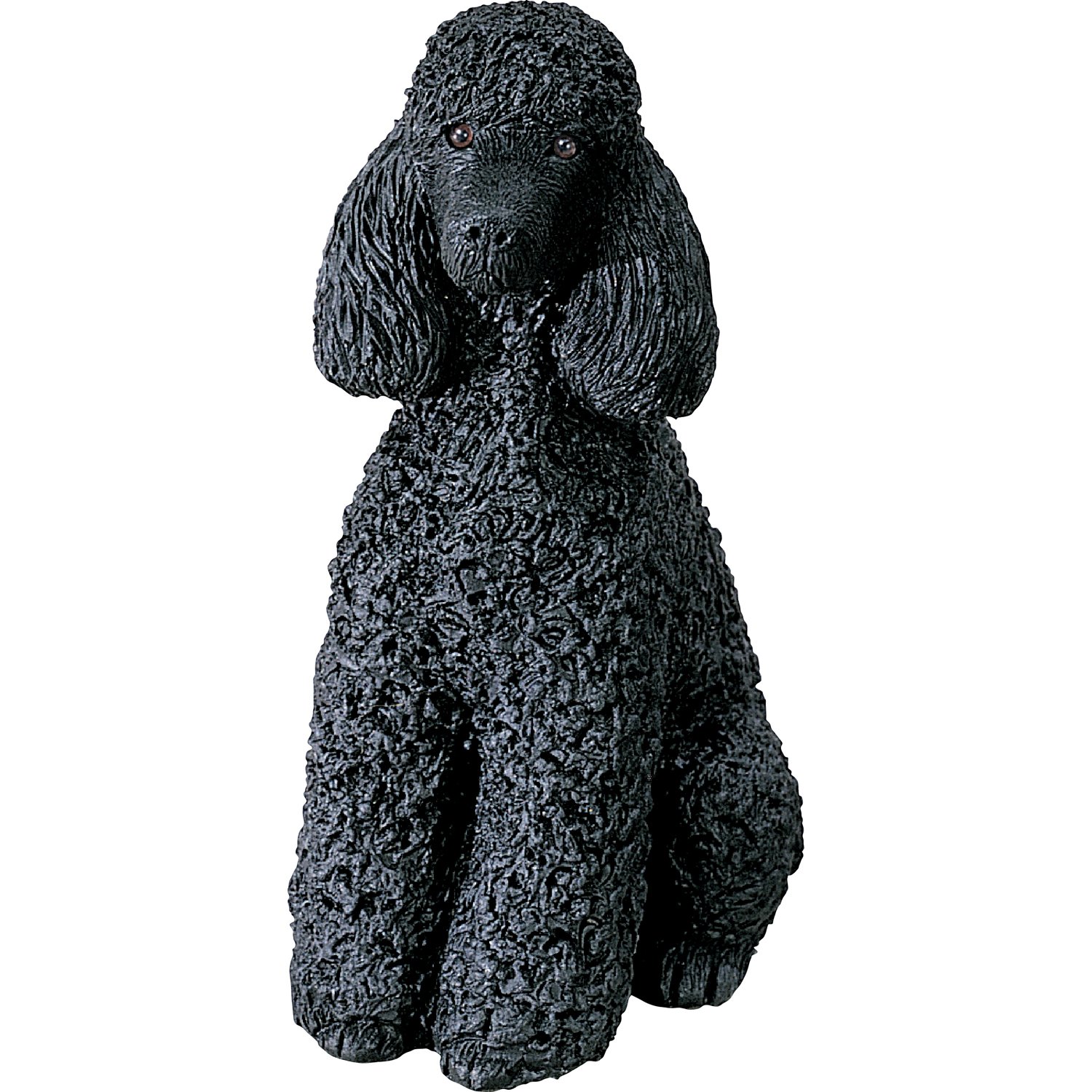 Sandicast Mid Size Black Poodle Sculpture, Sitting Home & Kitchen