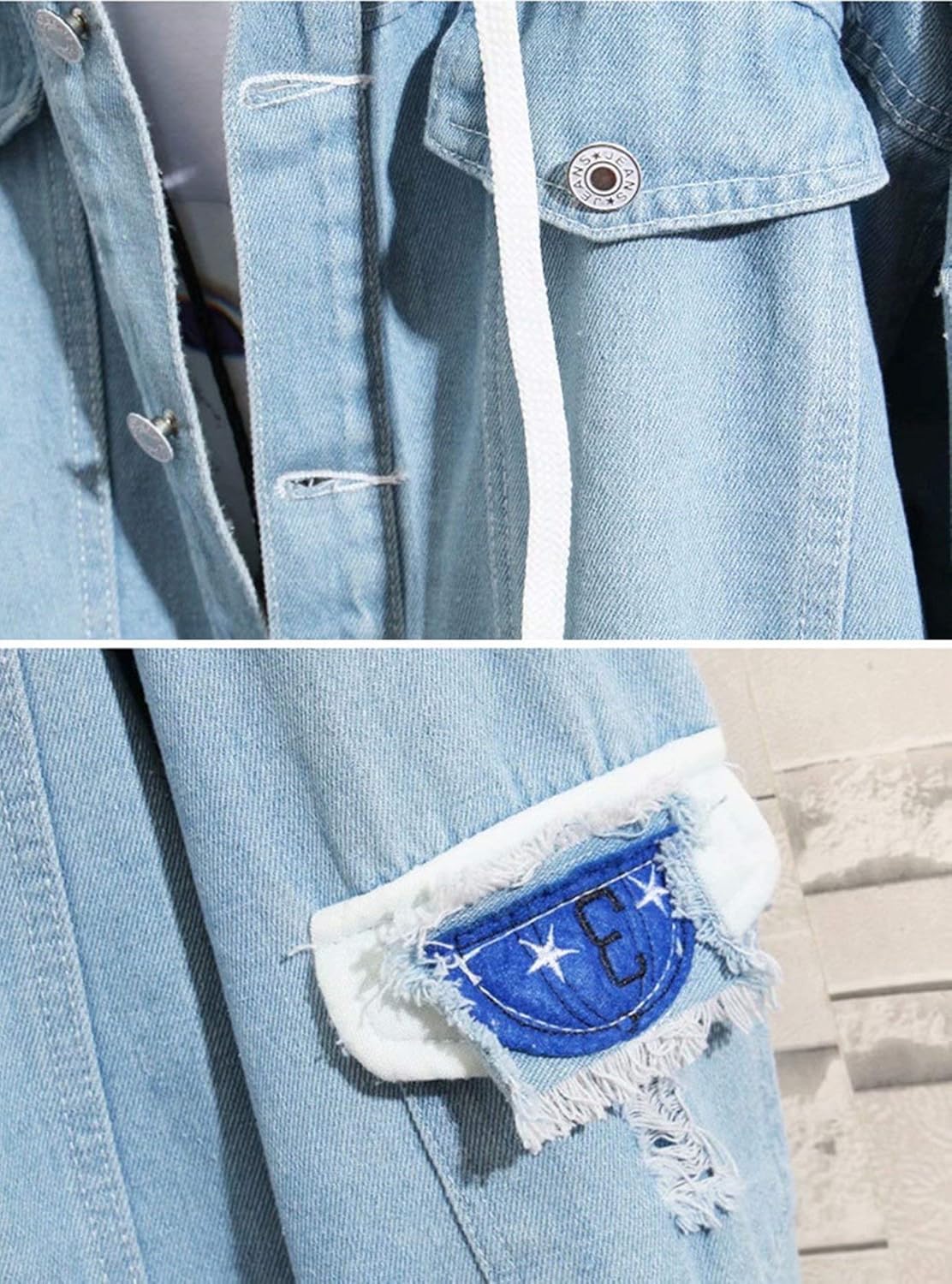 RB Fashion Unisex Attack on Titan Denim Hoodie Jacket Teens AOT Cosplay