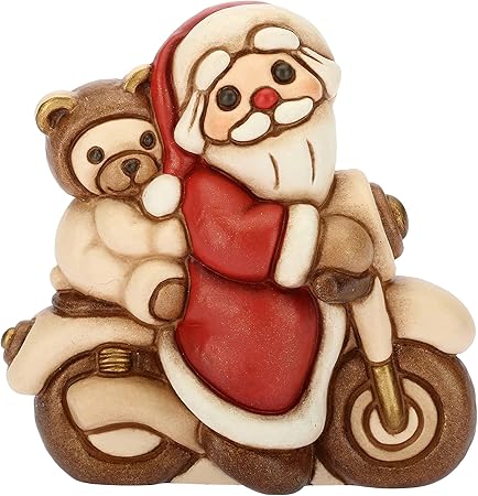 Natale Thun.Thun Babbo Natale In Moto Formato Piccolo Ceramica 6 9 Cm H Amazon It Casa E Cucina