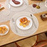 SHACOS Round Placemats and Coasters Set of 6 Cream view 6