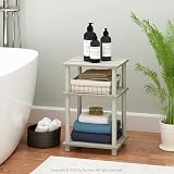 Furinno Just Side Table 3-Tier End Table Sonoma Oak Bedside Night Stand view 2