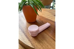 BRANDO MOON Silicone Capped Pink Straw - Unbreakable Pocket Travel Size - Seal Cap For On The Go Storage