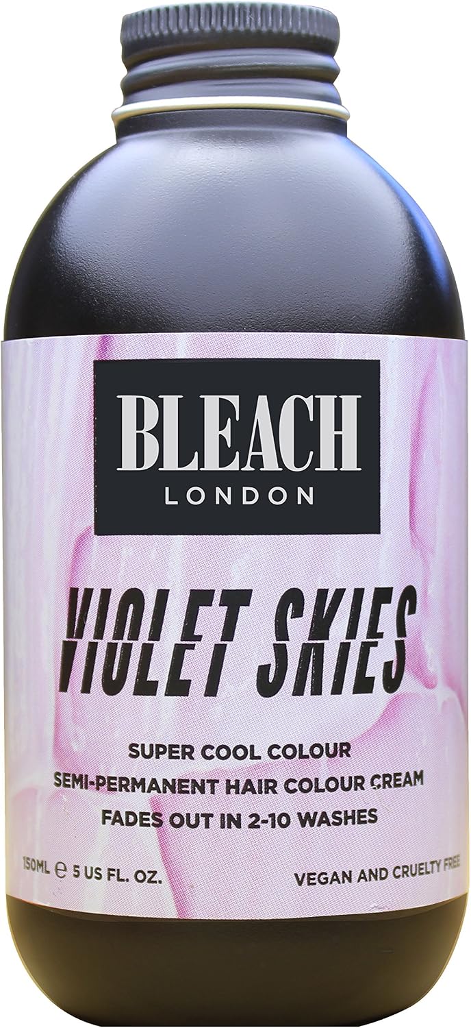 Bleach London Violet Skies Colour, Semi-Permanent Hair Colour, Bright True Pink, Vegan, Cruelty Free