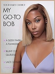 LUVME HAIR Ash Blonde Short Bob Wig - Human