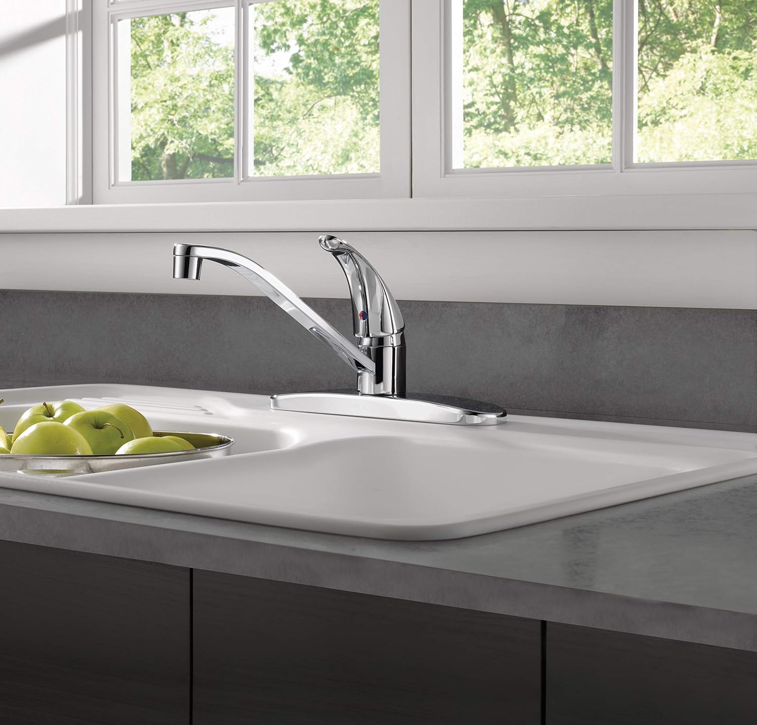 Peerless Single-Handle Kitchen Sink Faucet, Chrome P110LF - Touch On Kitchen Sink Faucets - 