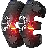 COMFIER Cordless Knee Massager with Heat and Vibration for Pain Relief, Graphene Heating pad for Knee with 3 Heat Levels & 5 Massage Modes, Rechargeable Heated Massage Knee Brace