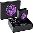 Soar Forge Dice Tray and Dice Tower for DND - All-in-One Tray, Storage & Large Tower for Random Rolls - Stores Dice for D&D, Mini's etc, Perfect RPG Gift Accessories (Purple Dragon)