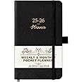Pocket Planner 2025-2026, July 2025 - June 2026, 2025-2026 Weekly & Monthly Calendar, 6.3''×3.8'', Pen Loop, Back Pocket, Elastic Closure, Note Pages