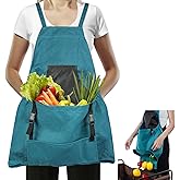 Talkson Gardening Apron, Garden Apron with Quick Release Pockets,Water Resistant Oxford with Adjustment Cross Strap,Farm Work
