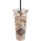 Spoontiques - Harry Potter Tumbler - Solemnly Swear Glitter Cup with Straw - 20 oz - Acrylic - Multicolored